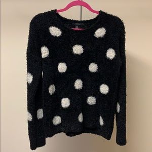 Fuzzy Polka Dot Sweater